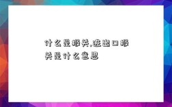 什么是报关,进出口报关是什么意思