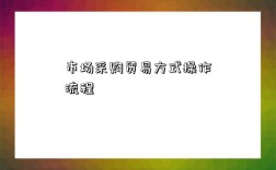 市场采购贸易方式操作流程