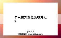 个人做外贸怎么收外汇？