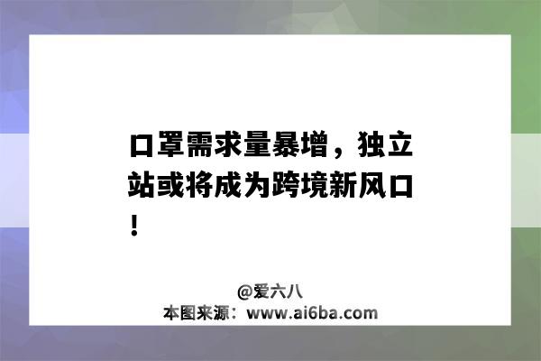 口罩需求量暴增，独立站或将成为跨境新风口！（口罩需求猛增）-图1